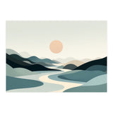 Serene Horizon: Minimalist Organic Landscape (Print Only) thumbnail