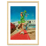 Sexy Pinup Brunette Experiencing Sudden Wind At The Airport thumbnail