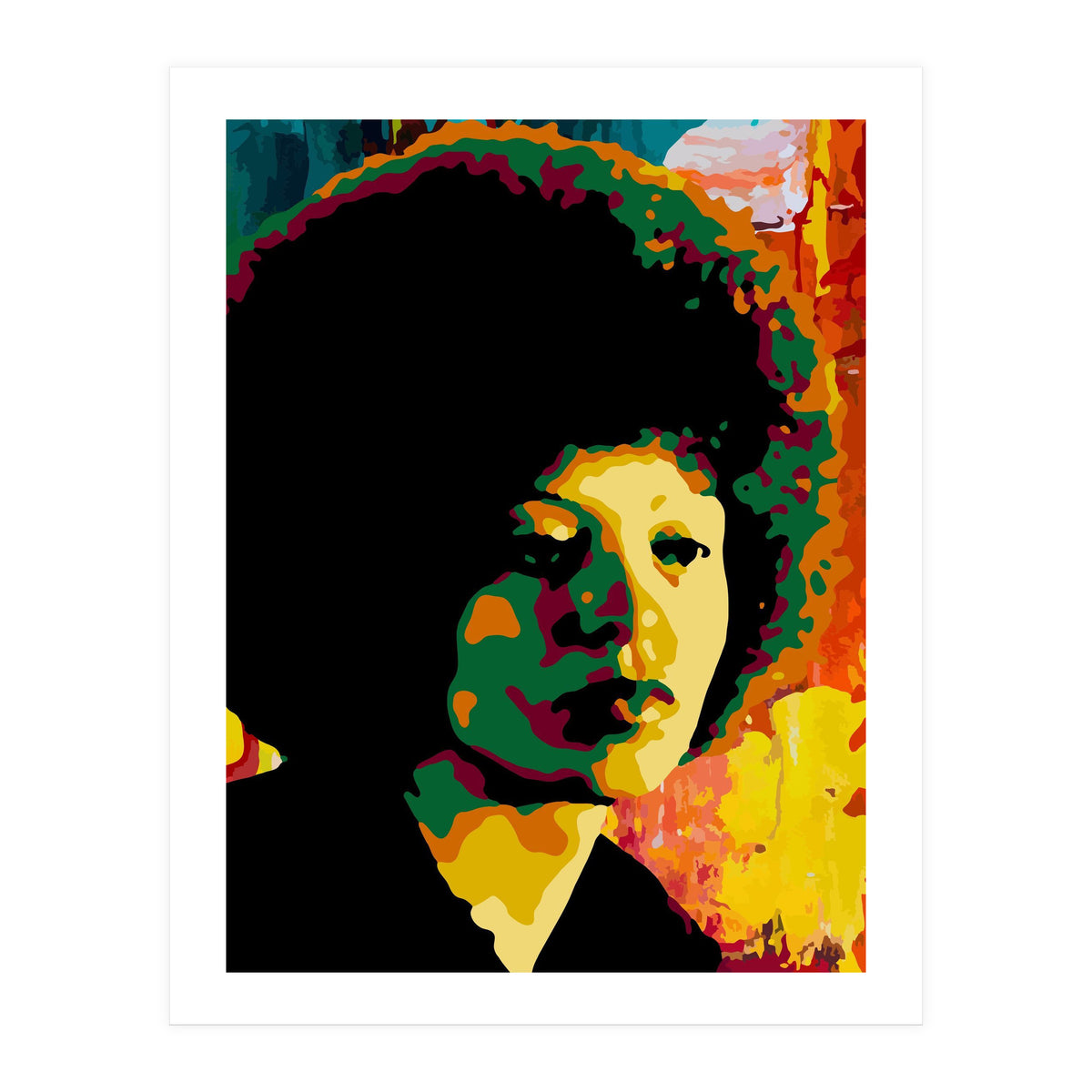 Angela Davis Colorful abstract Art 2 (Print Only)