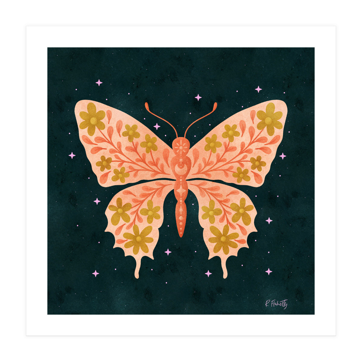 Cosmic Floral Butterfly (Print Only)