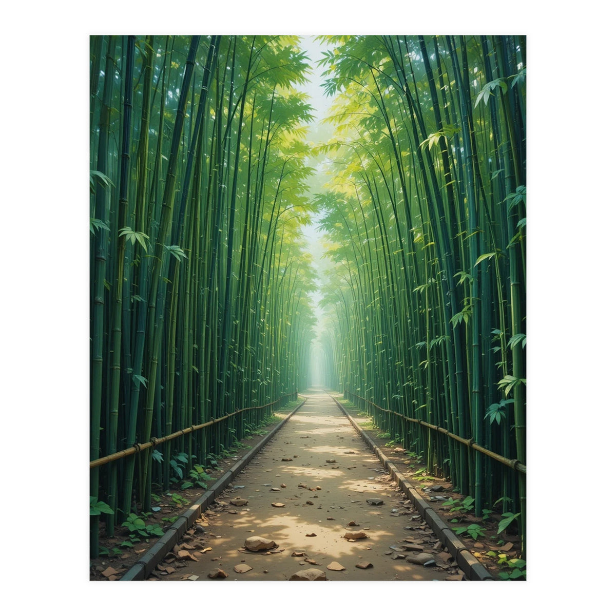 The Emerald Path: A Sun-Drenched Journey (Print Only)