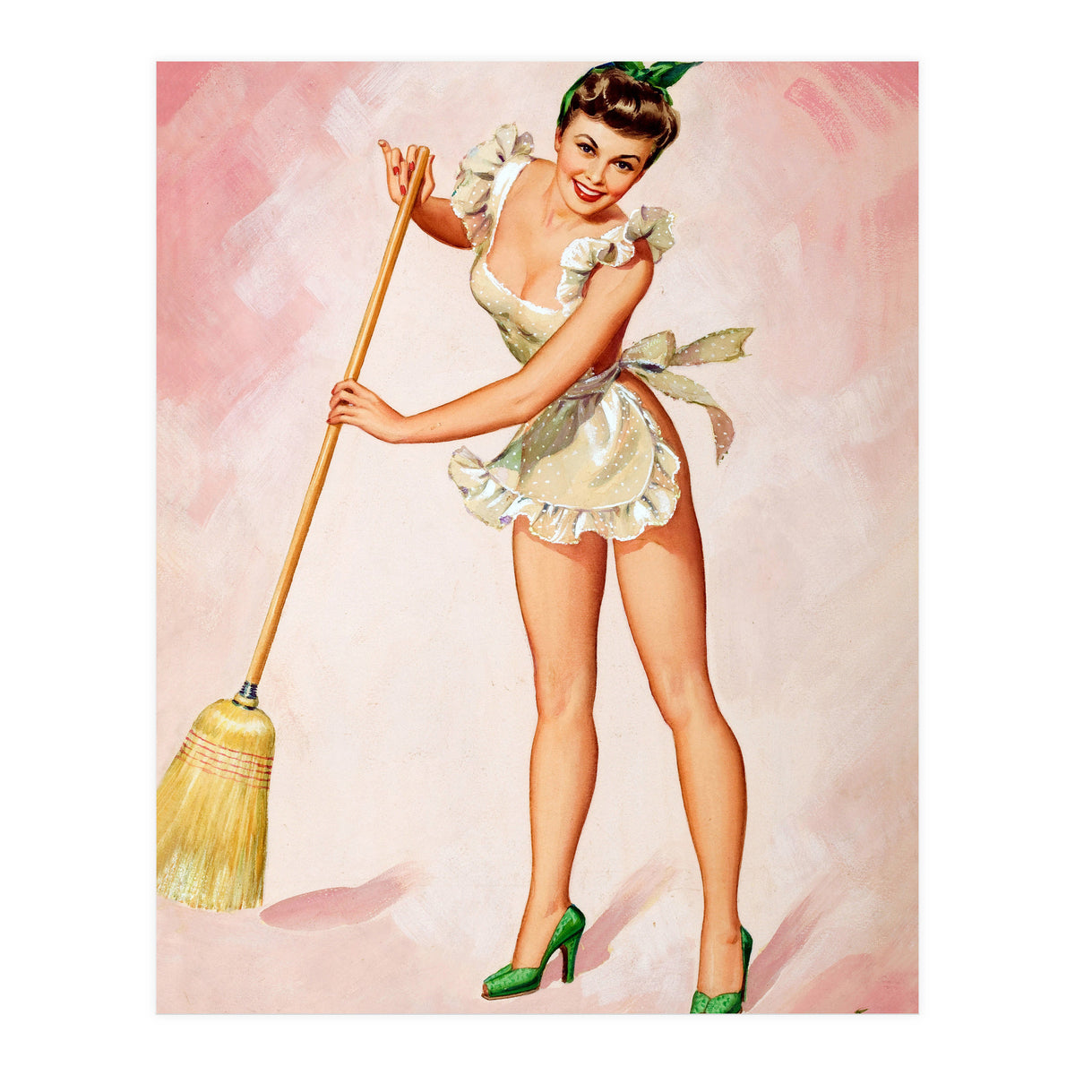 Sexy Pinup Mate On The Work (Print Only)