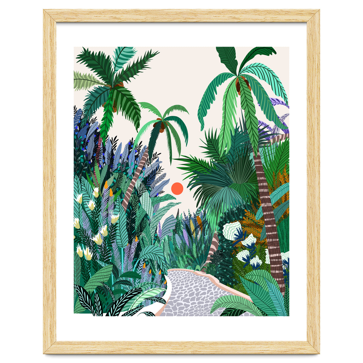The Urban Jungle Route, Botanical Tropical Nature Plants, Forest Bohemian Eclectic Trees, Exotic Garden Palm Travel Boho