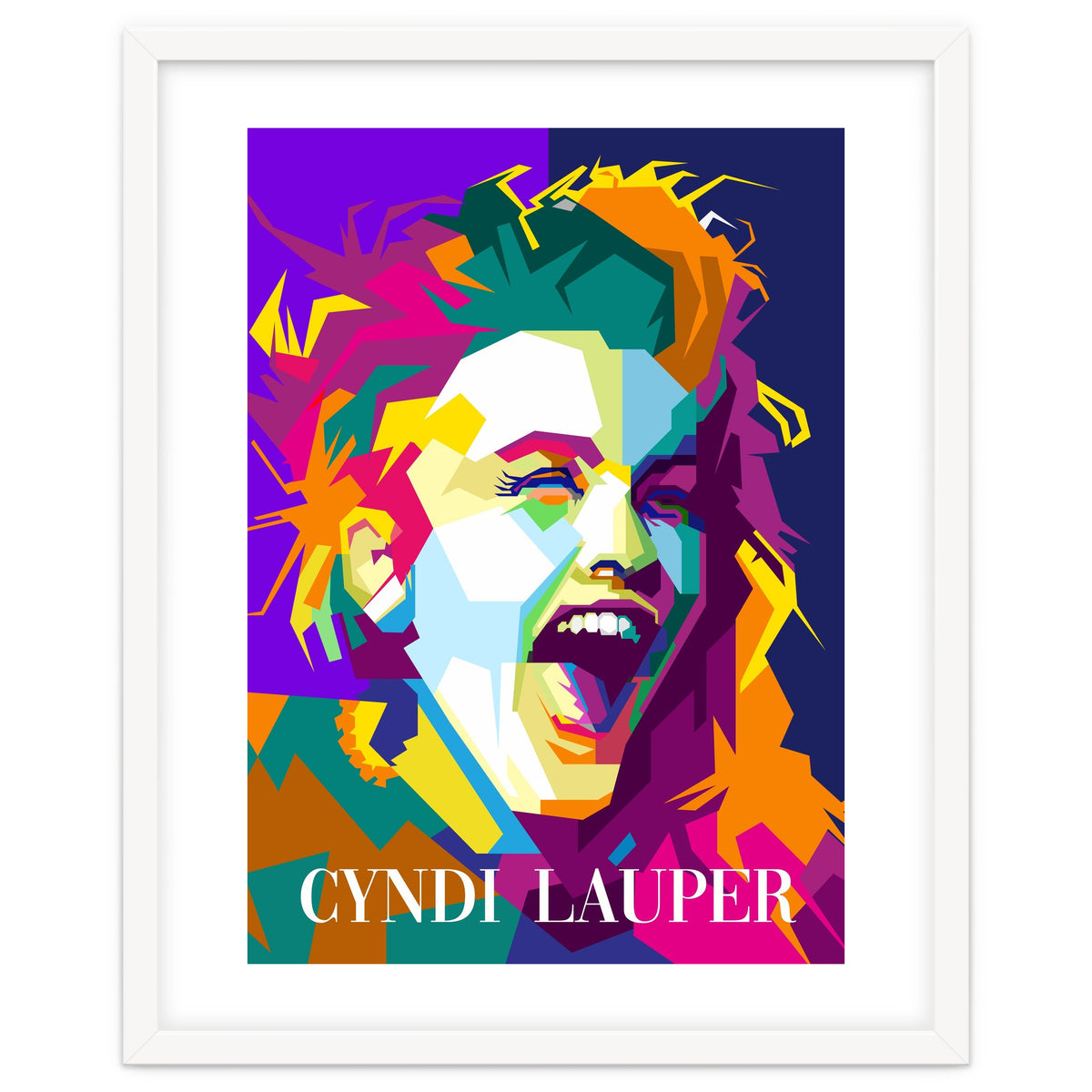 Cindy Lauper 80s Retro Singer Art WPAP