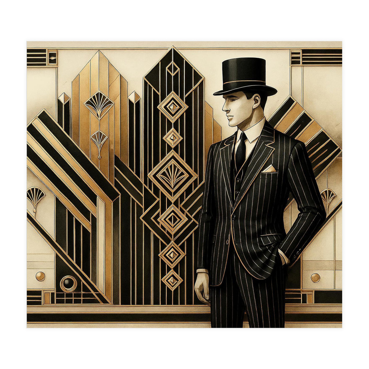 Gatsby Art Deco Noir (Print Only)