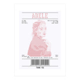 Receipt Art Adele Red (Print Only) thumbnail