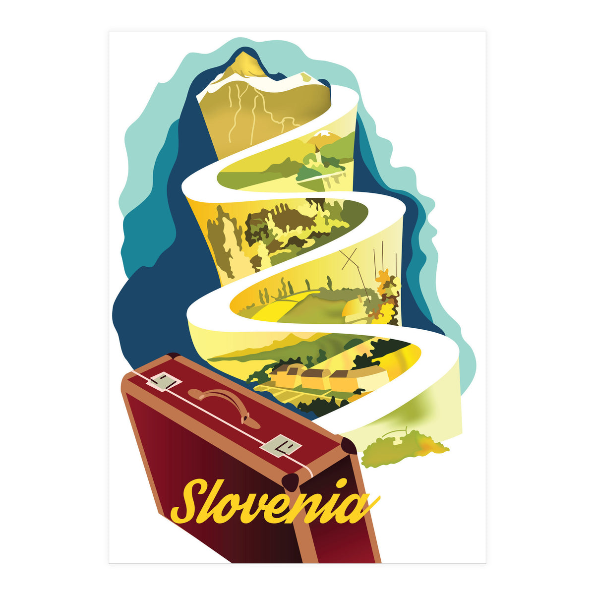 Slovenia, Mountain Road (Print Only)