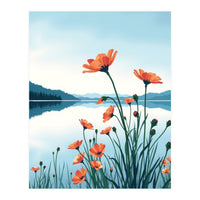 Flower And Lake (Print Only)