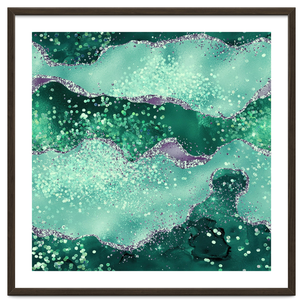 Emerald Glitter Agate Texture 02