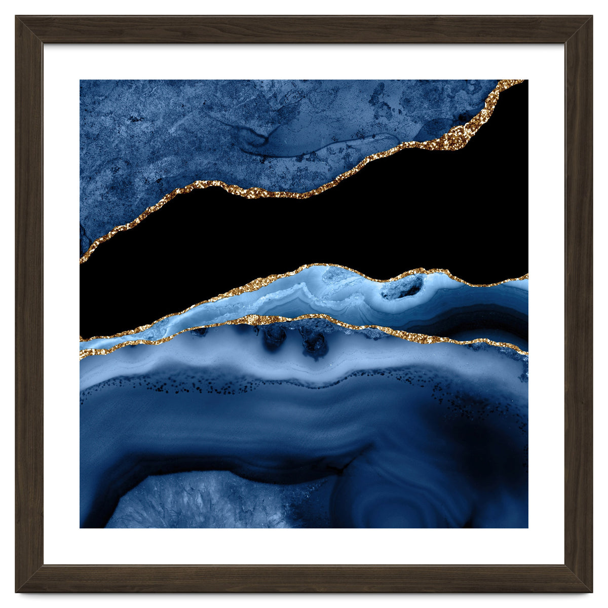 Navy & Gold Agate Texture 13