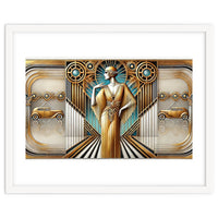 Gatsby Woman Art Deco Scene