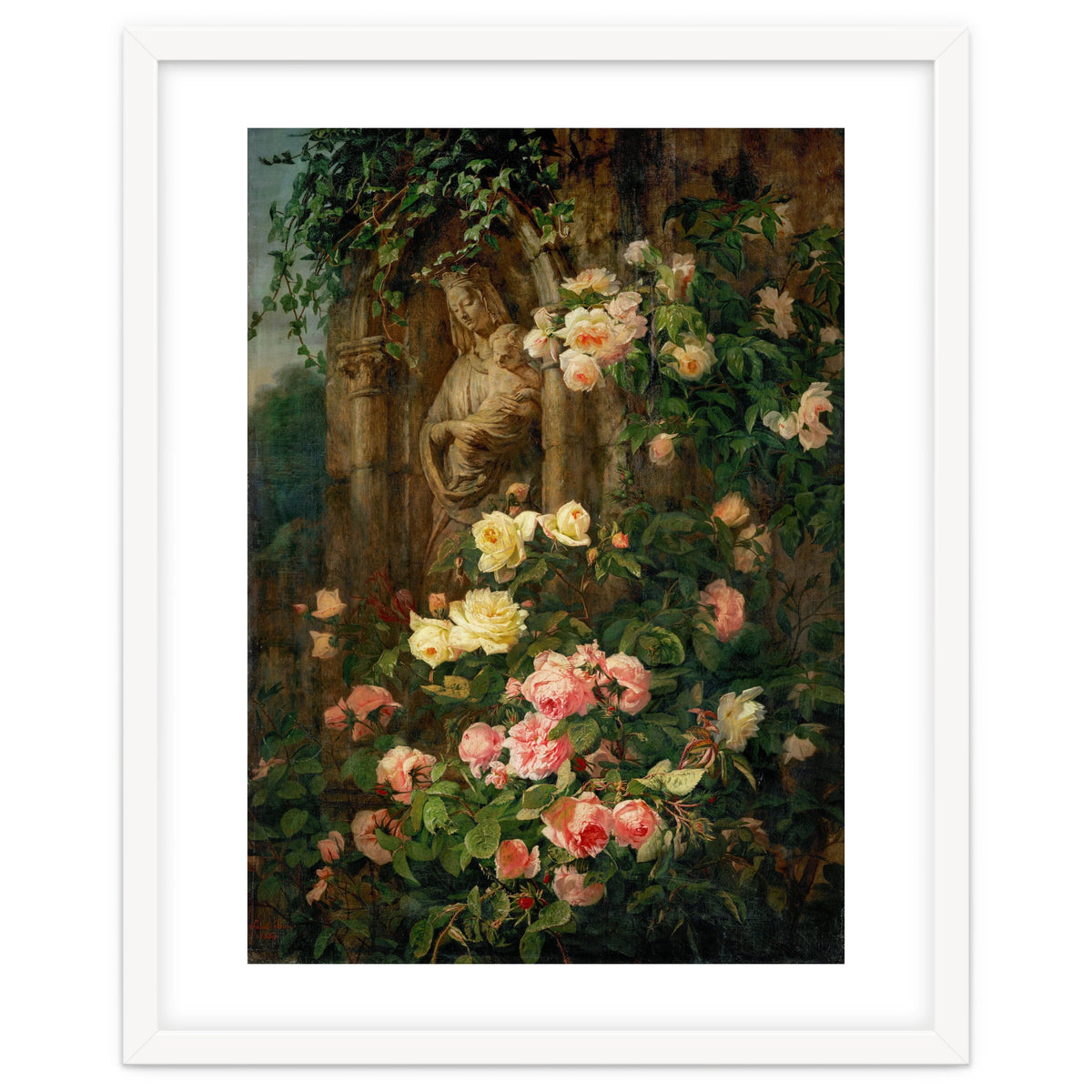 Le Benitier: Notre-Dame-des-Roses. 1850 Canvas, 127 x 90 cm.