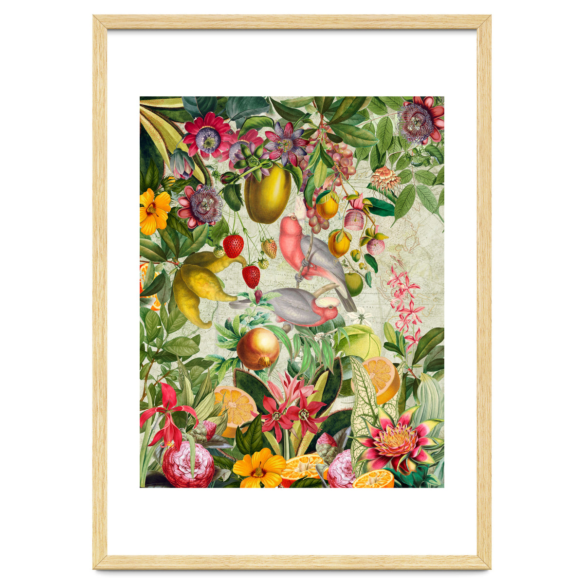 Pink Cockatoo vintage jungle