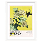 Katsushika Hokusai - Hydrangea and swallow thumbnail