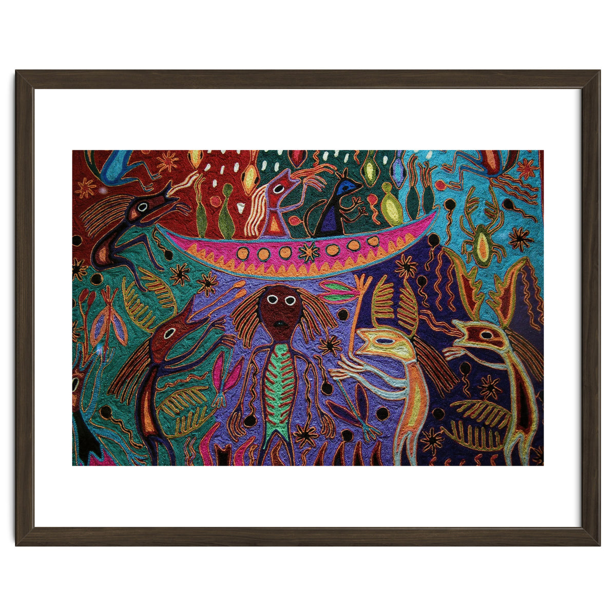 Mexico.Mexico city.National Museum of Anthropology. Huichol art.