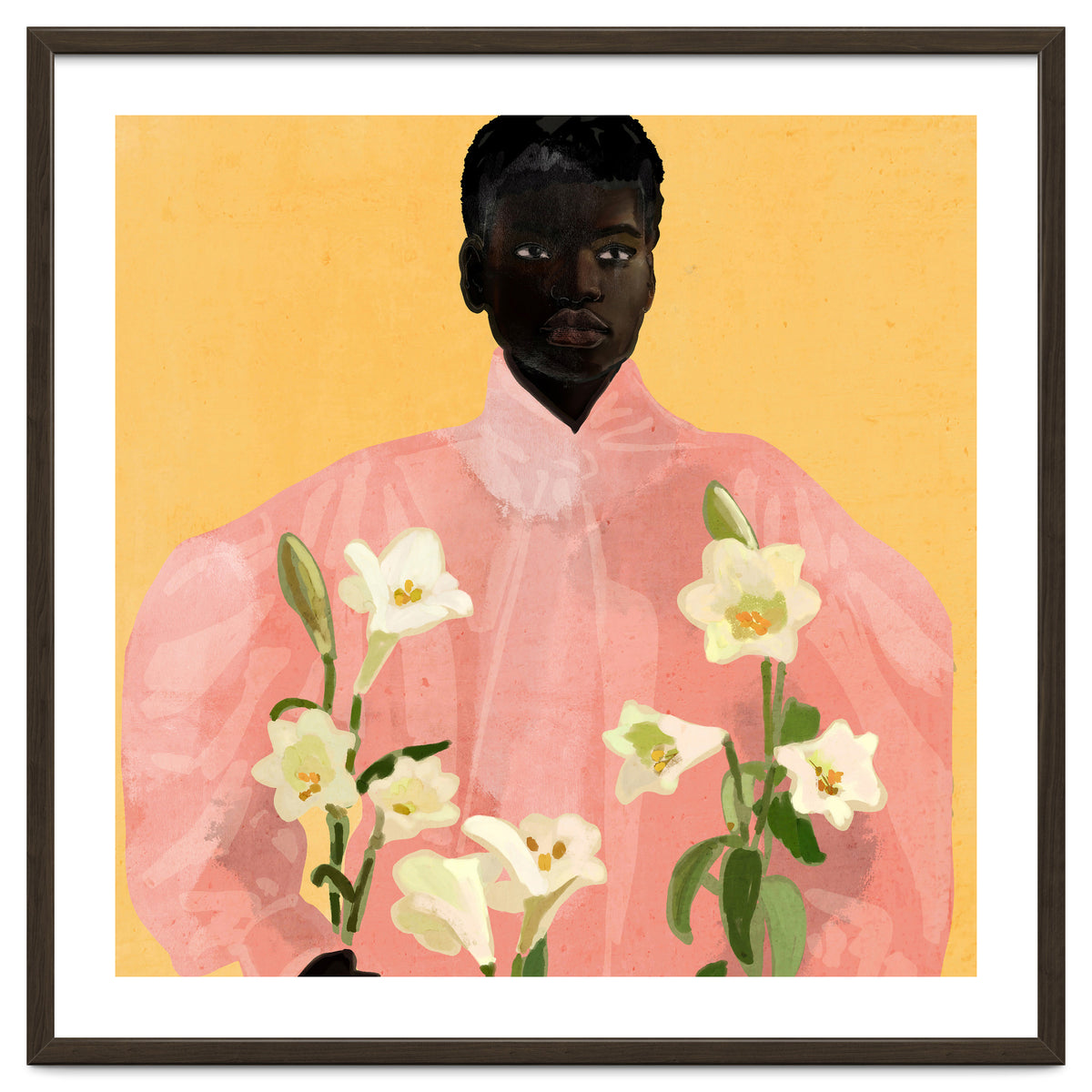 Girl Holding Flowers 2