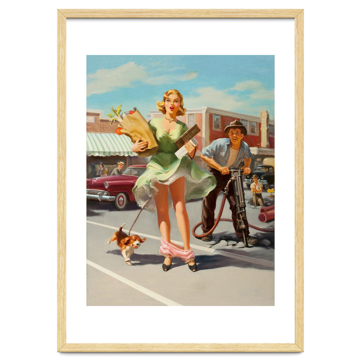 Funny Pin Up Shopping Girl