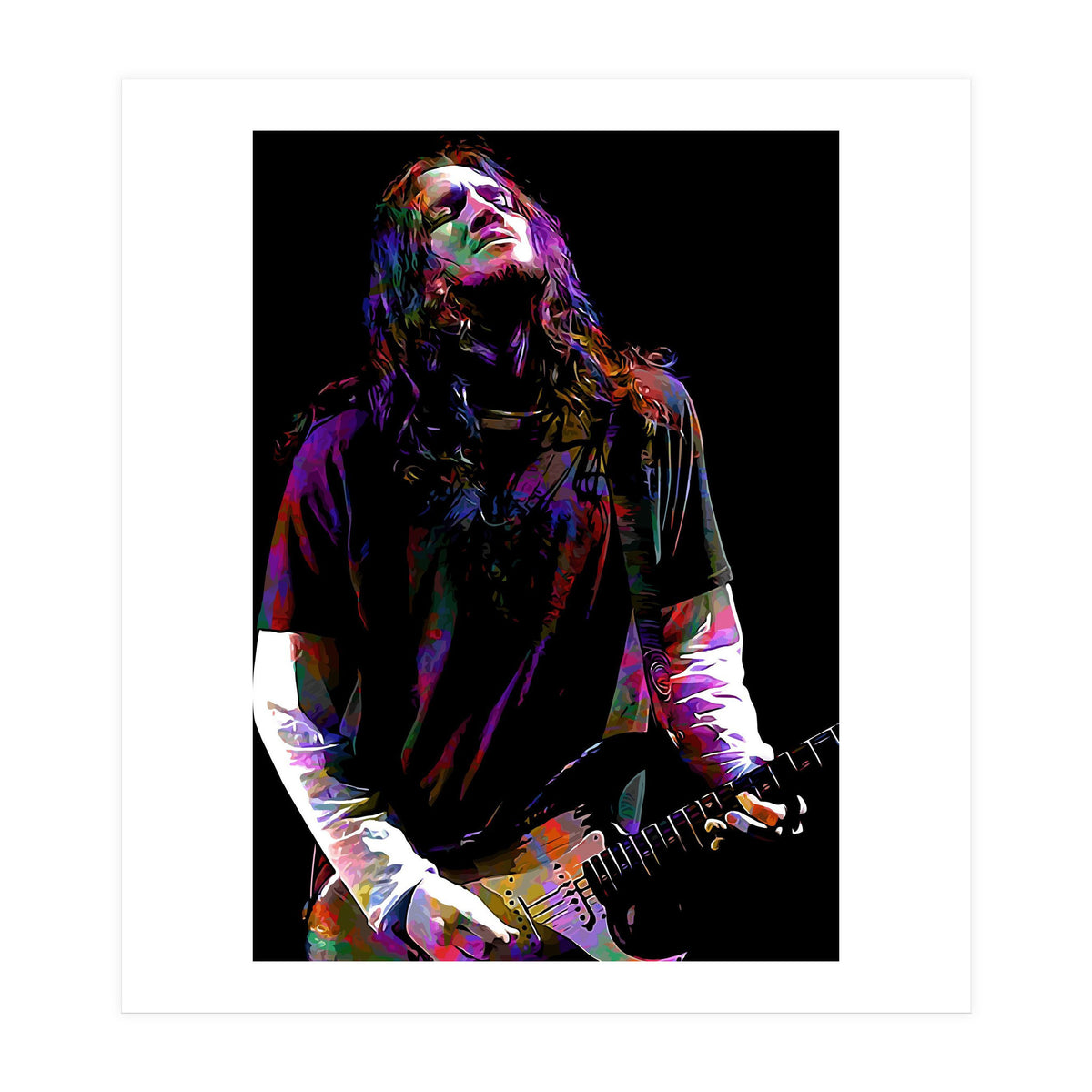 John Frusciante American Musician Guitarist Colorful (Print Only)