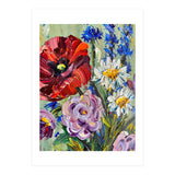 Vibrant Wildflower Meadow Oil Painting (Print Only) thumbnail