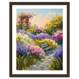 Serene Summer Garden Path Oil Painting thumbnail