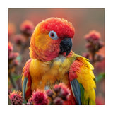 Close Up Of A Sun Conure Parrot With Bright Feathers (Print Only) thumbnail