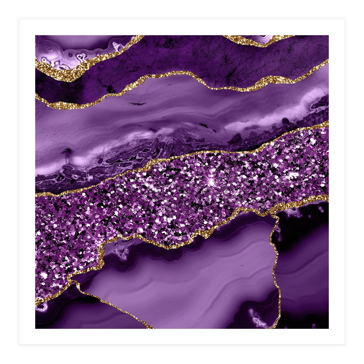 Agate Glitter Ocean Texture 02 (Print Only)