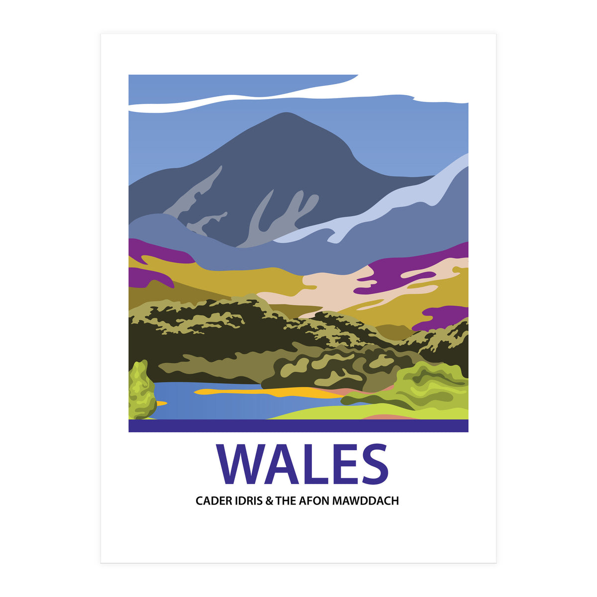 Wales Cader Idris And The Afon Mawddach (Print Only)