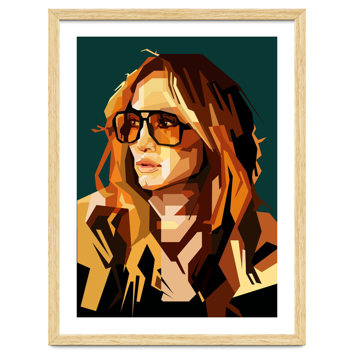 Jennifer Lopez Celebrity Art Retro Style Illustration