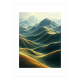 Ethereal Green Mountain Ridges Art (Print Only) thumbnail