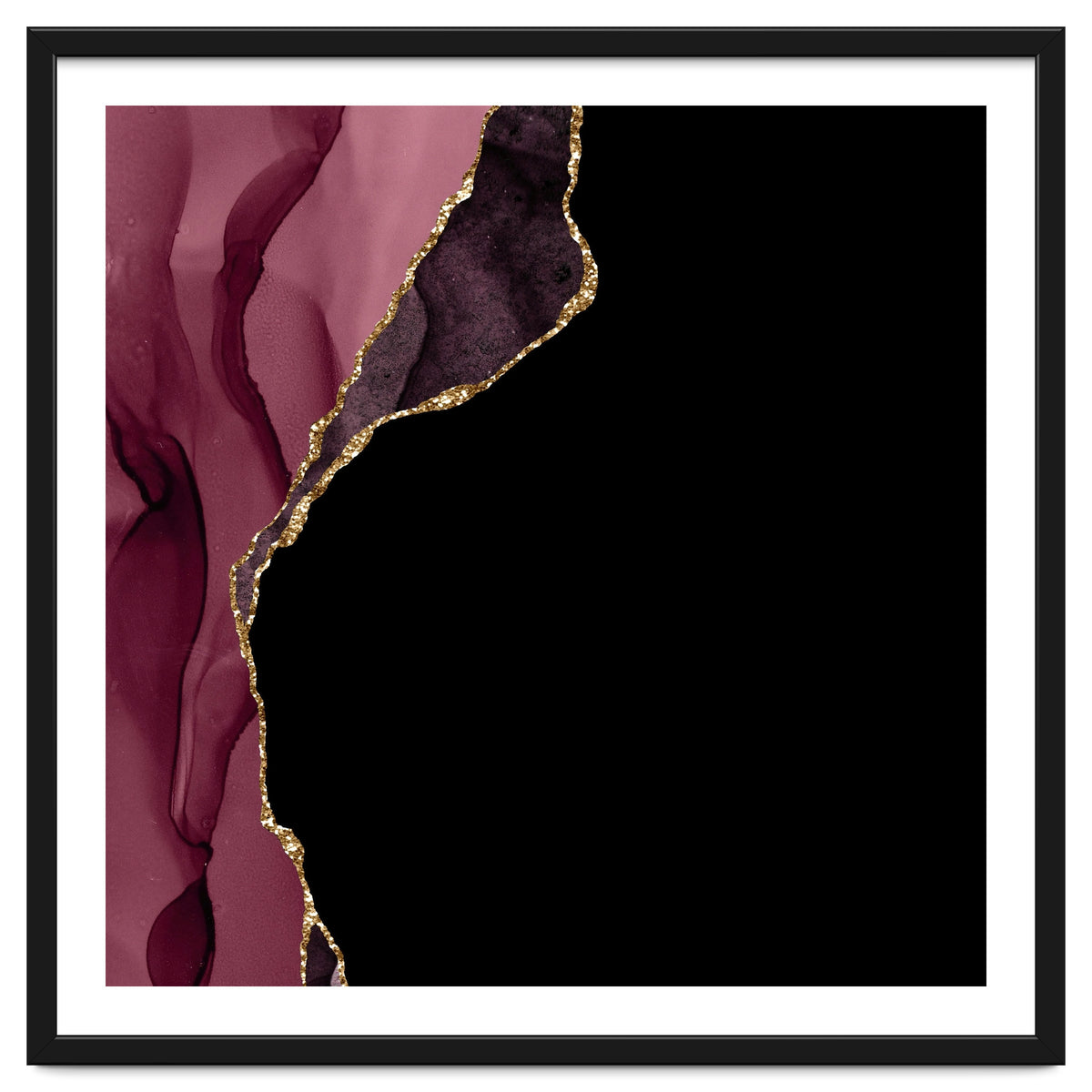 Burgundy & Gold Agate Texture 09