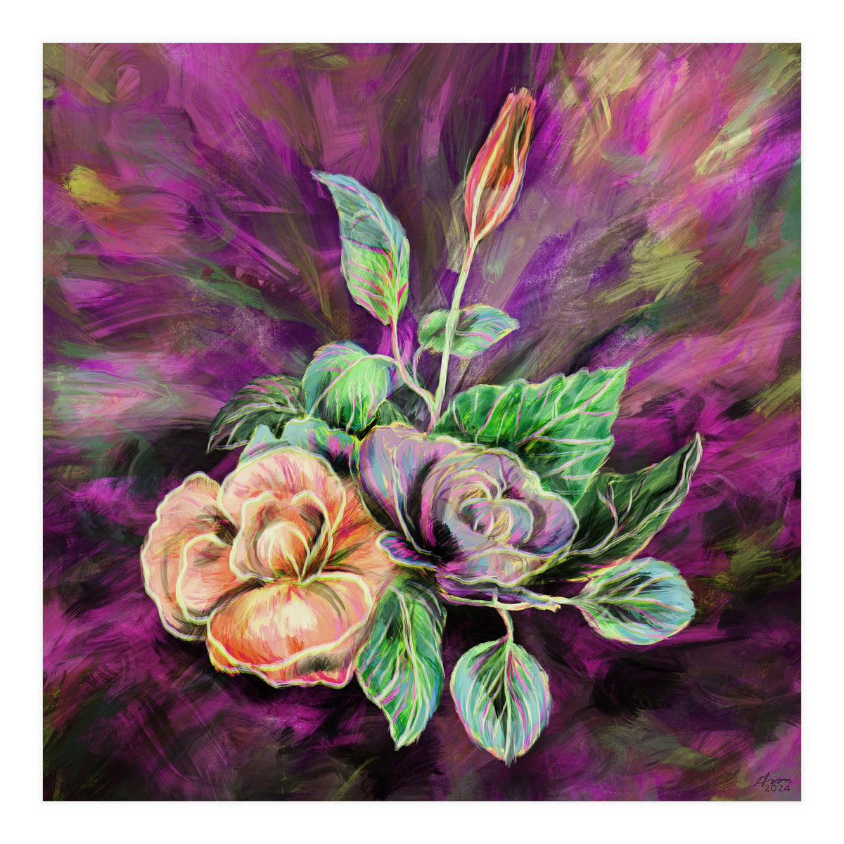 Bloom I (red) (Print Only)