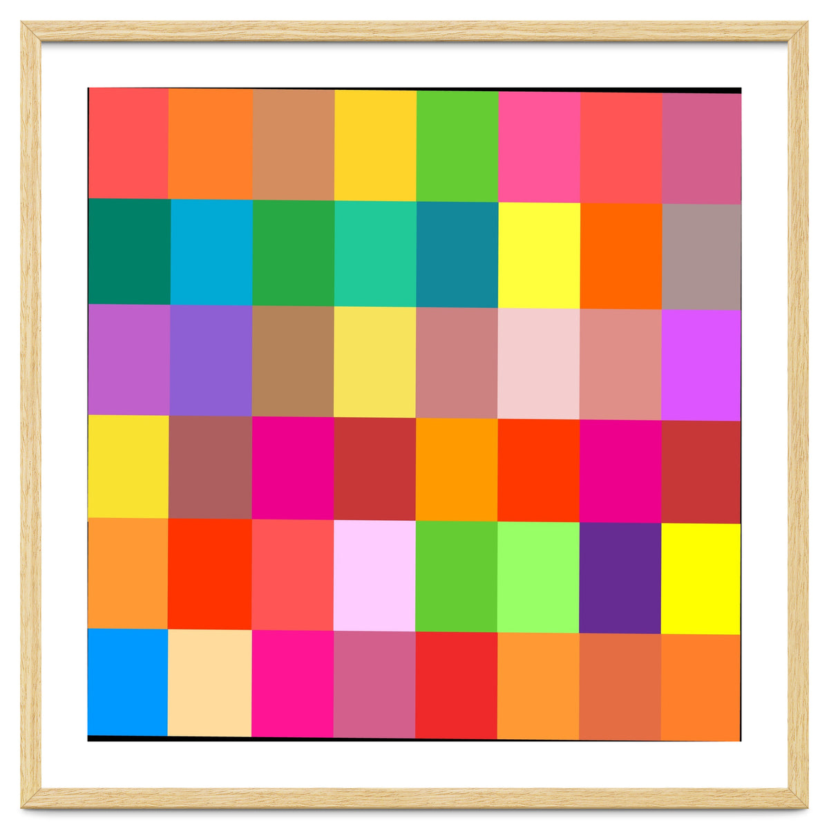 Colorful Rainbow Squares Patch