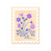 The Cambridgeshire Pasqueflower Postage Stamp (Print Only)