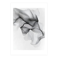 Abstract Black And White Flowing Lines Forming Organic Shapes And Forms (Print Only)