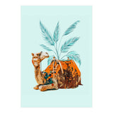 Camel Ride, Modern Bohemian Eclectic Animals, India Culture Travel Palm Desert Painting (Print Only) thumbnail