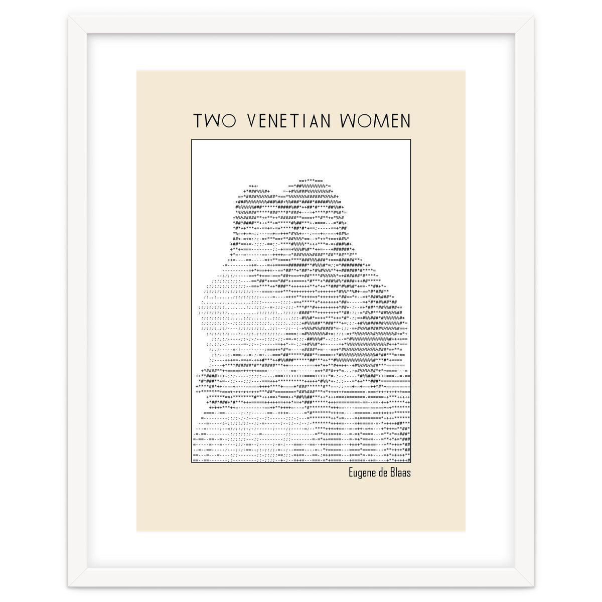 Two Venetian Women – Eugene de Blaas (ascii art)