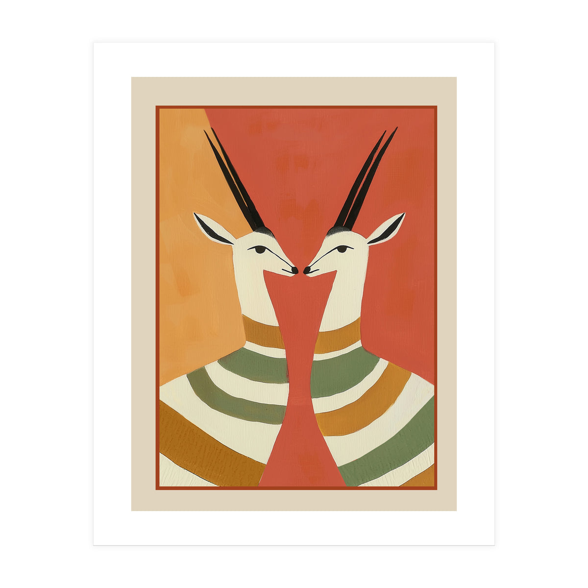 Two Gazelles In Stillness (Print Only)