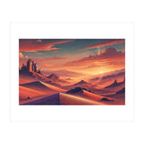 Vintage Chile, Atacama Desert Sunset Poster (Print Only) thumbnail