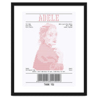 Receipt Art Adele Red