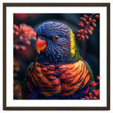 Vibrant Rainbow Lorikeet Parrot Close Up Portrait thumbnail