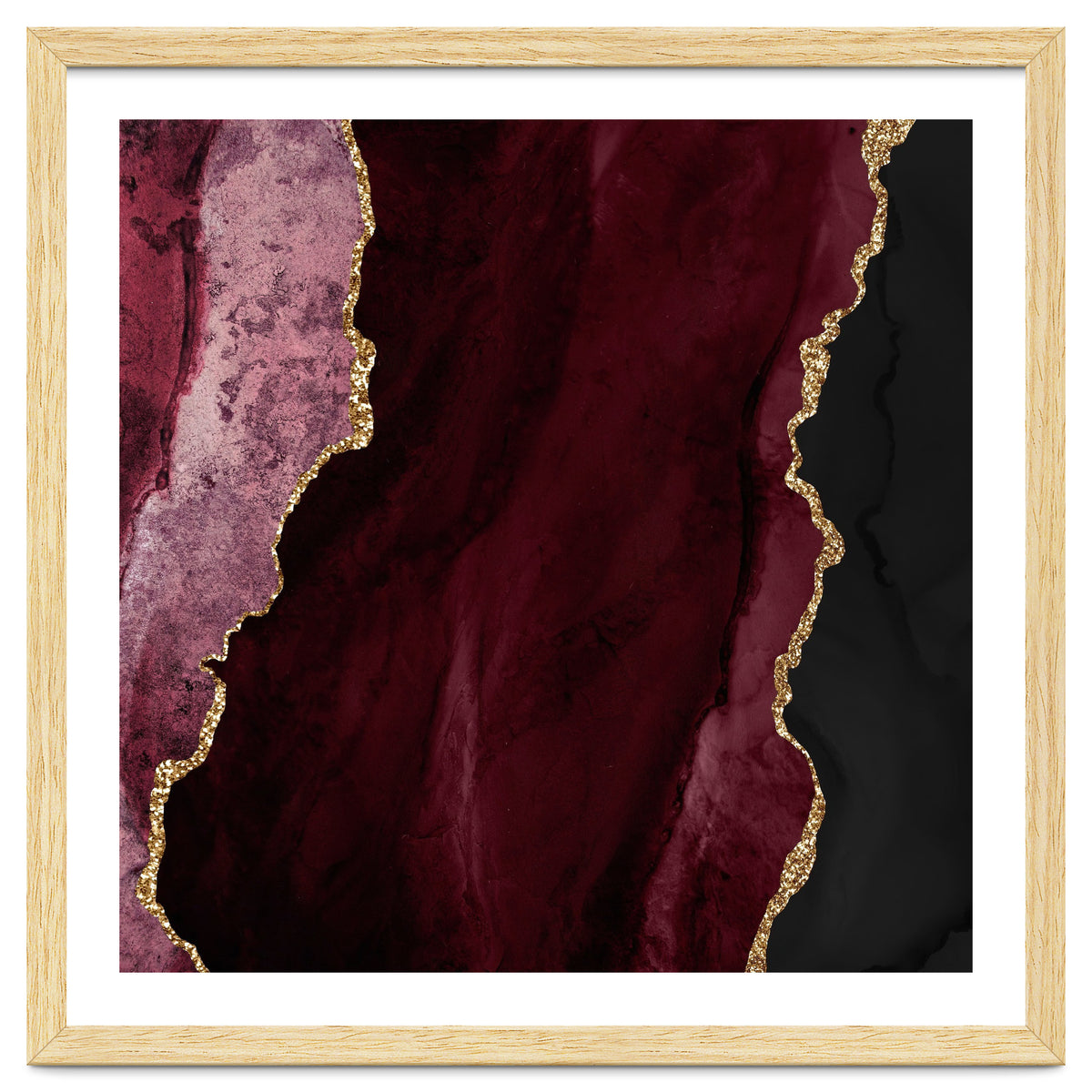 Burgundy & Gold Agate Texture 01