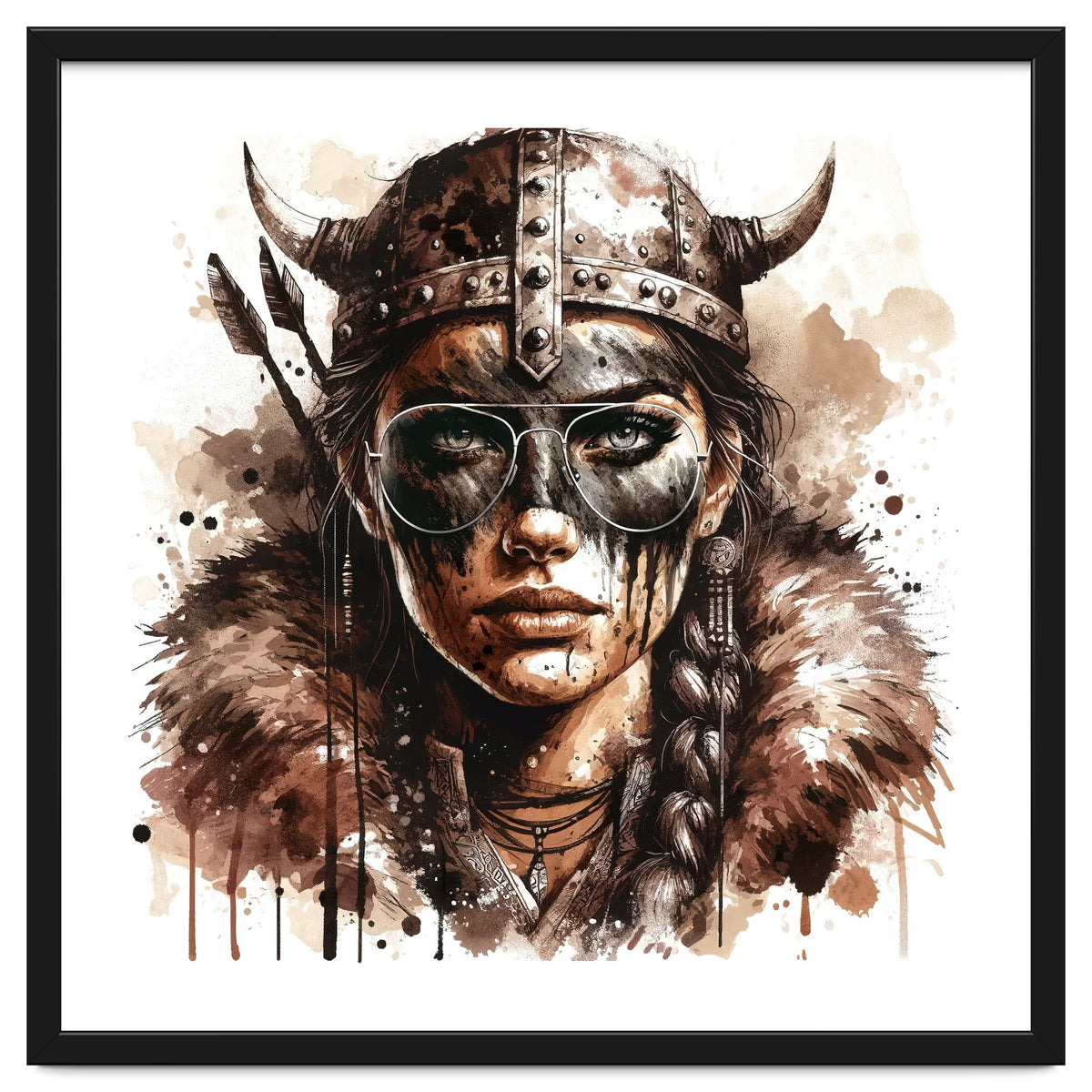 Modern Viking Woman Portrait