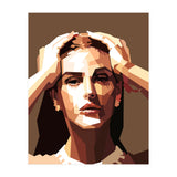 Monica Bellucci Actress Retro Art Illustration (Print Only) thumbnail