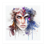 Watercolor Warrior Woman #1 (Print Only) thumbnail