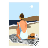 No Posting, No Liking, Just Living, Solitude Solo Woman Travel, Boss Lady Beach Ocean Sea, Summer Tan Bohemian (Print Only) thumbnail
