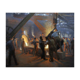 Peder Severin Kroyer (1851-1909). Danish painter. The Iron Foundry, Burmeister & Wain, 1885. (Print Only) thumbnail