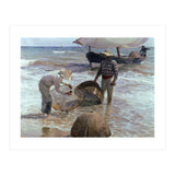 'Valencian Fishermen', 1895, Oil on canvas, 65 x 87 cm. (Print Only) thumbnail