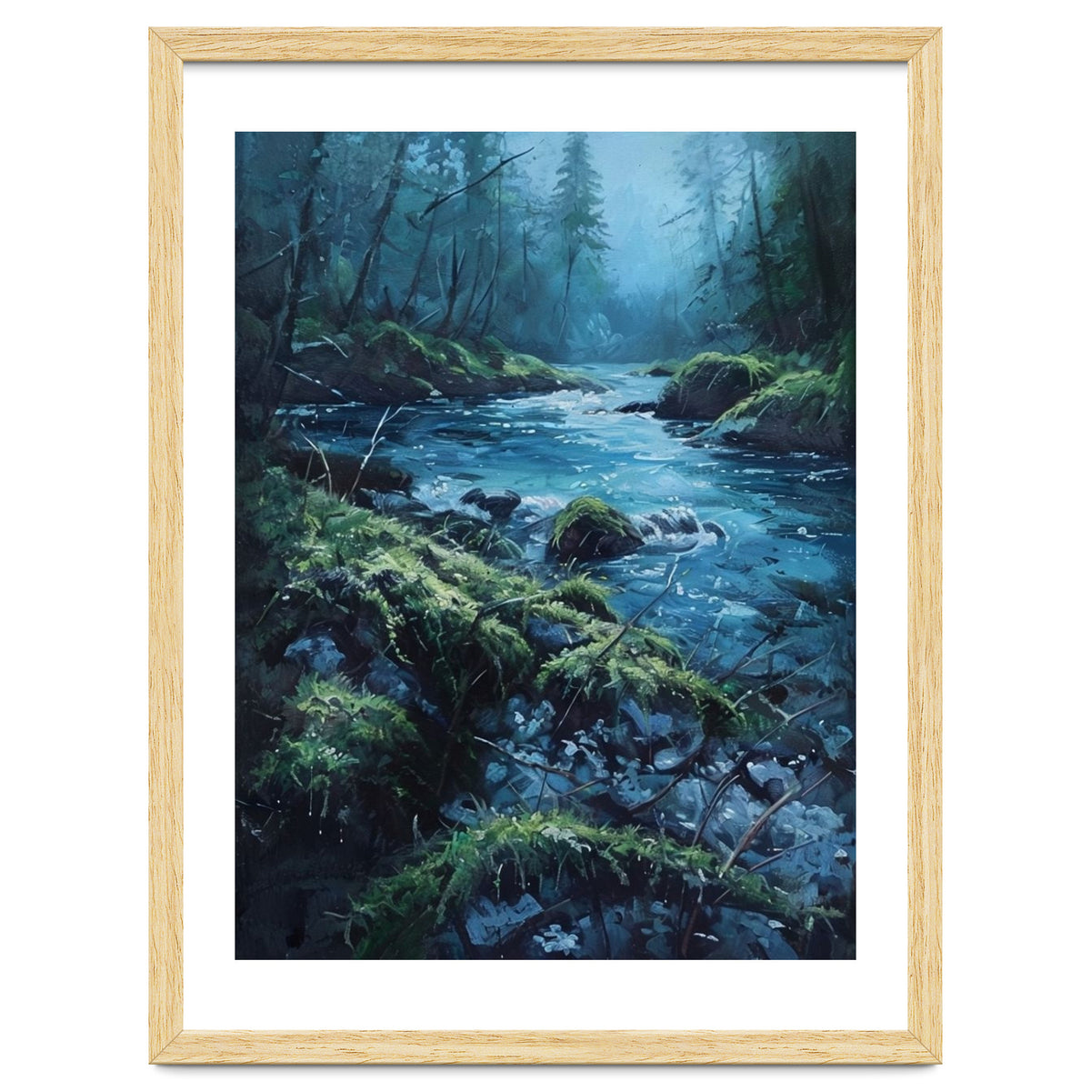 The Cerulean Current: A Whispering Flow Through the Moss