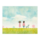 Cute Girl And Boy  (Print Only) thumbnail