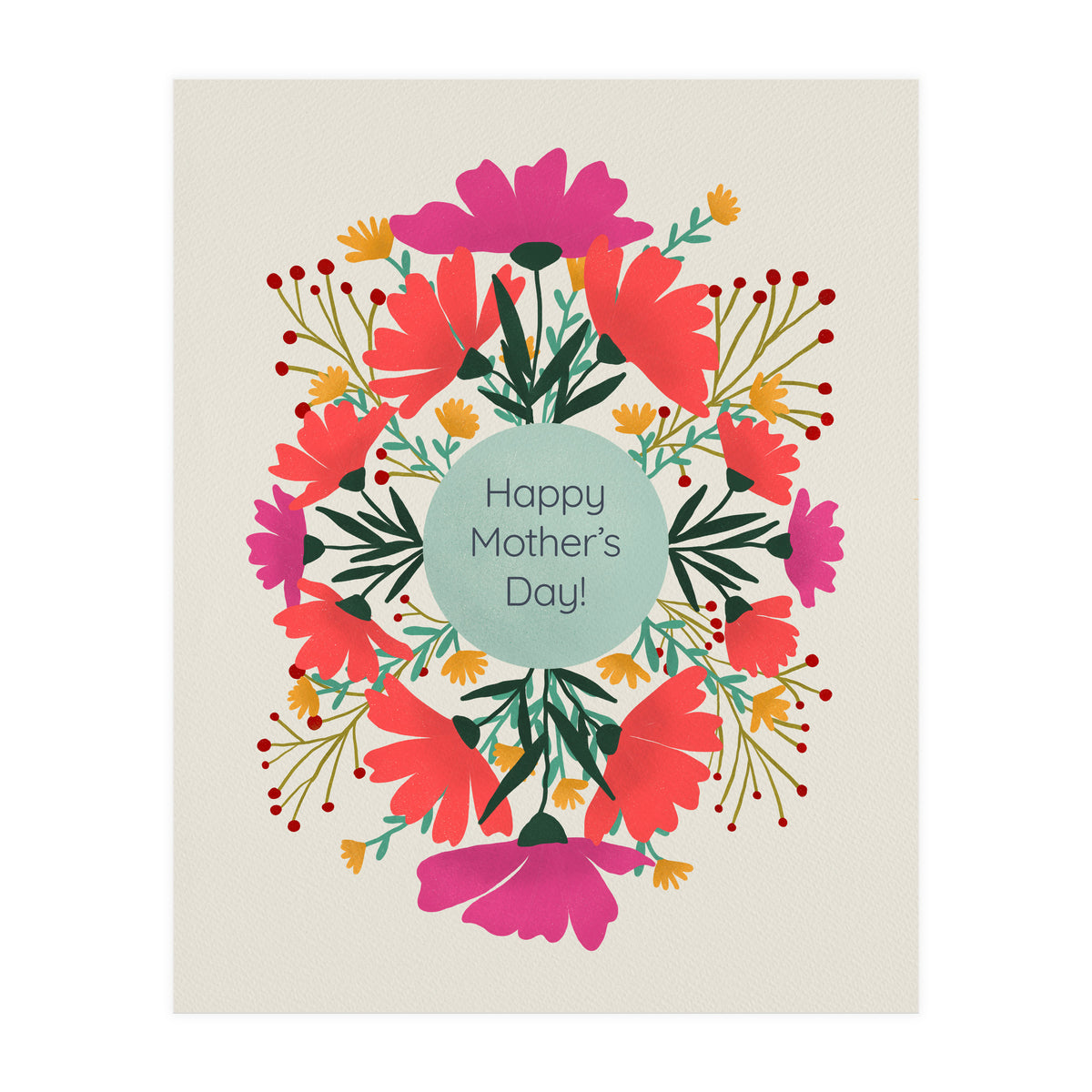 Happy mother's day floral design (Print Only)